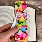 Candy Heart Bookmark Makes a Valentine’s Day Gift for Book Lovers or a Cute Teacher Gift for Students and Young Readers