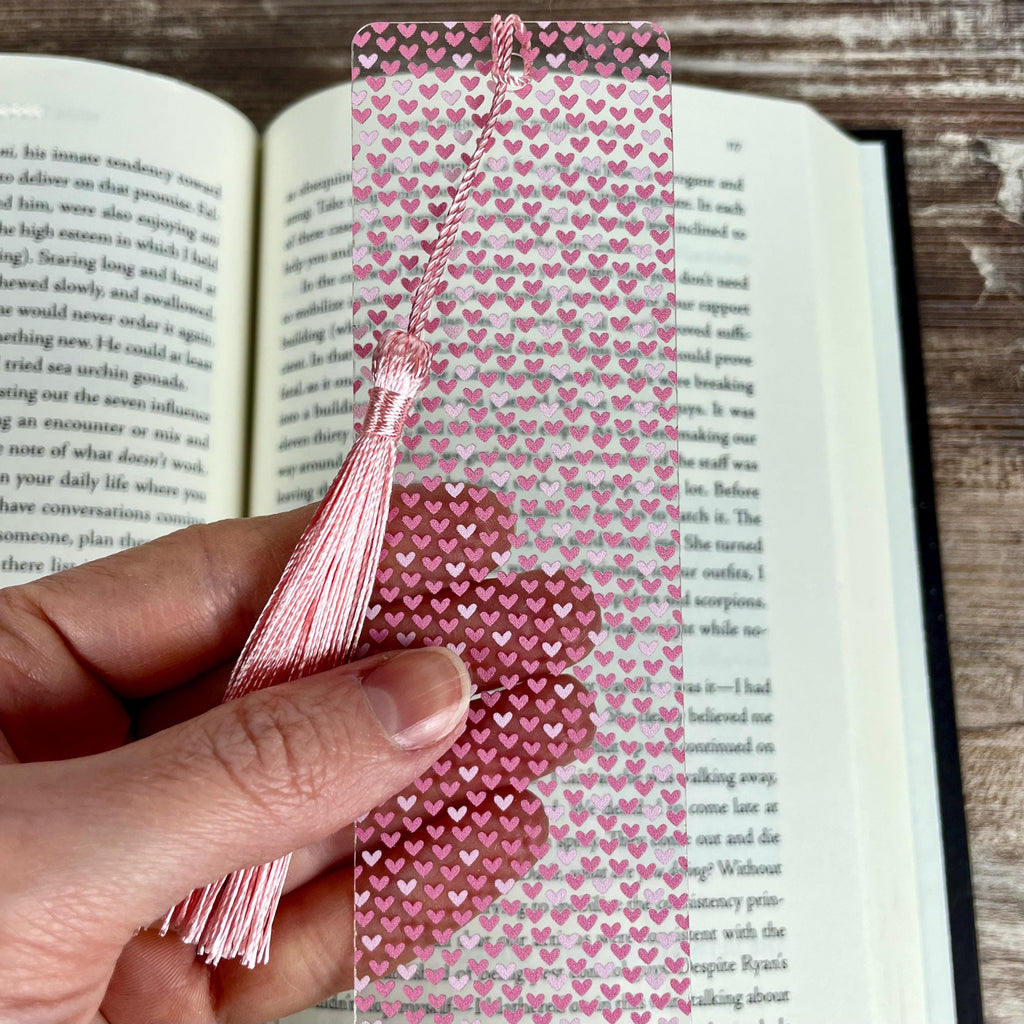 Pink Heart Bookmark Makes a Valentine Gift or Bookish Birthday Gift for Romance Readers and Book Lovers