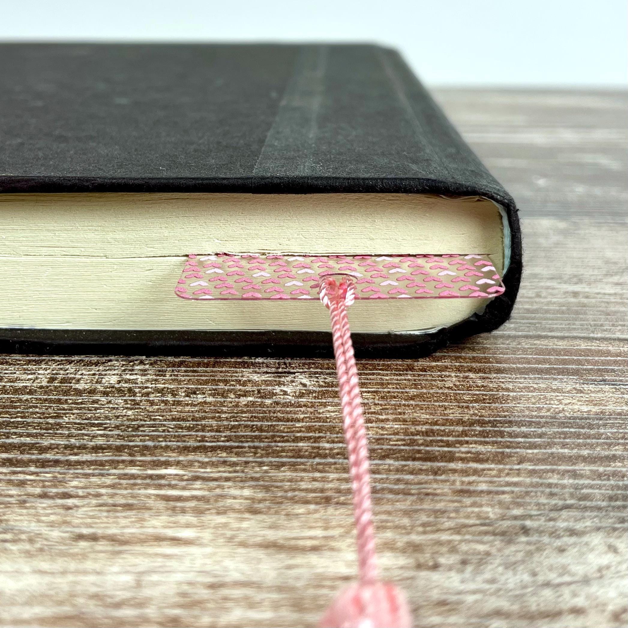Pink Heart Bookmark Makes a Valentine Gift or Bookish Birthday Gift for Romance Readers and Book Lovers
