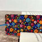 Retro Floral Bookmark Makes a Colorful Teacher Gift or Bookish Birthday Gift for Flower Lovers and Readers