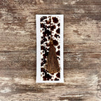 Brown Cow Print Bookmark Makes a Western Teacher Gift or Stocking Stuffer for Country Girls and Book Lovers