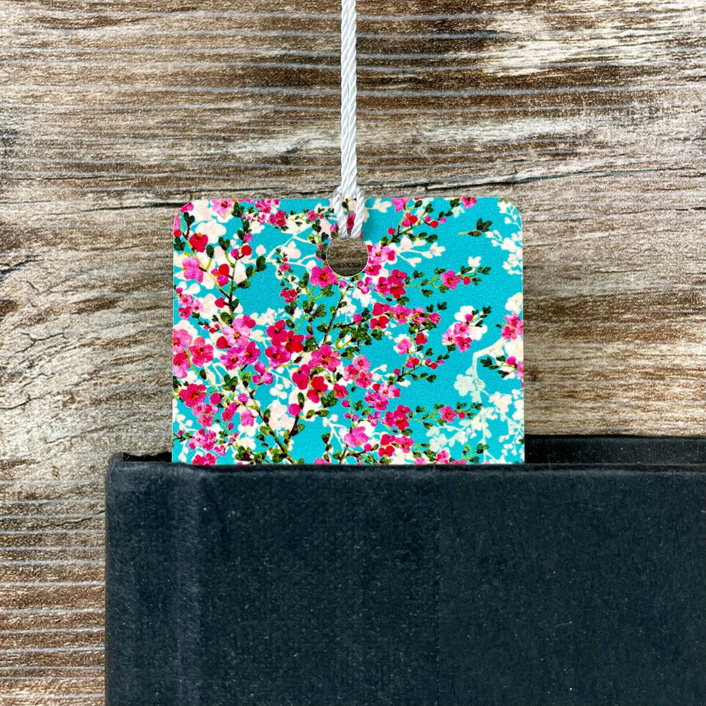 Cherry Blossom Bookmark for Teacher Appreciation Gift, Floral Book Accessory or Birthday Gift for Book Lovers and Readers