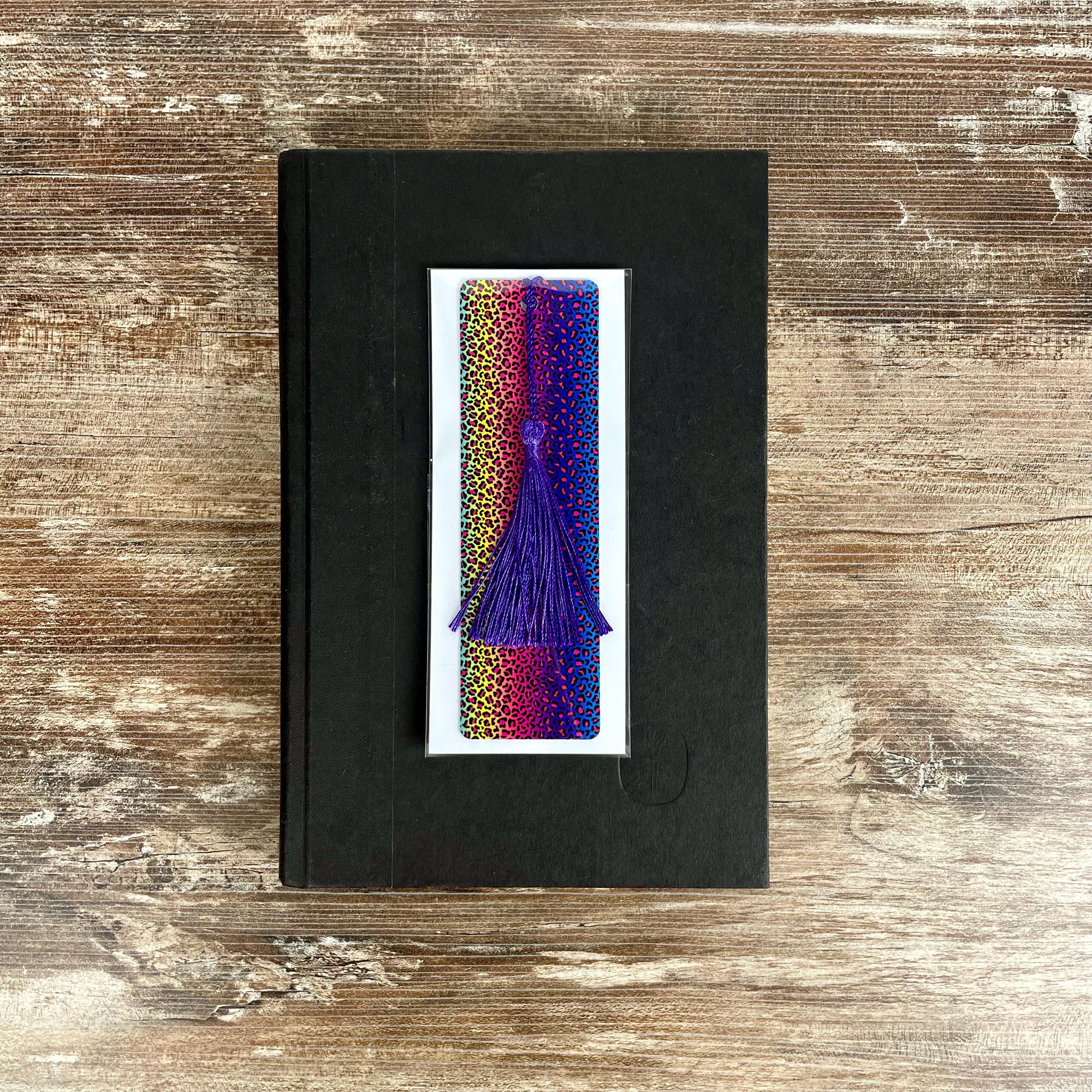 Rainbow Leopard Print Bookmark | Book Lover Gift | Colorful Bookmark | Teacher Gift | Animal Print Bookmark