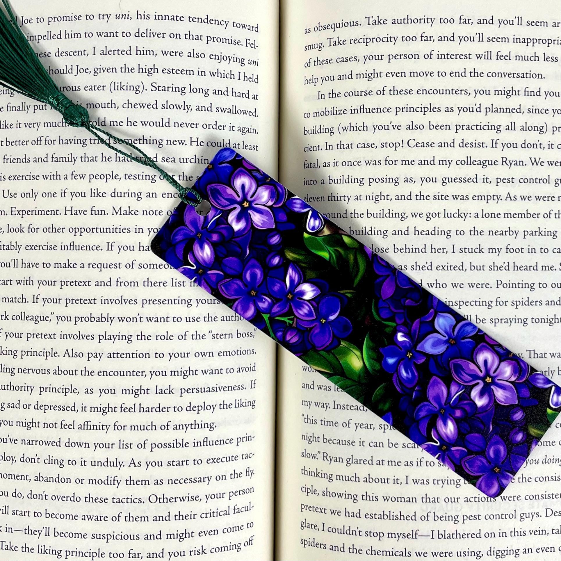 Lilac Floral Bookmark for Flower Lovers, a Spring Book Accessory or Teacher Appreciation Gift for Readers and Gardeners