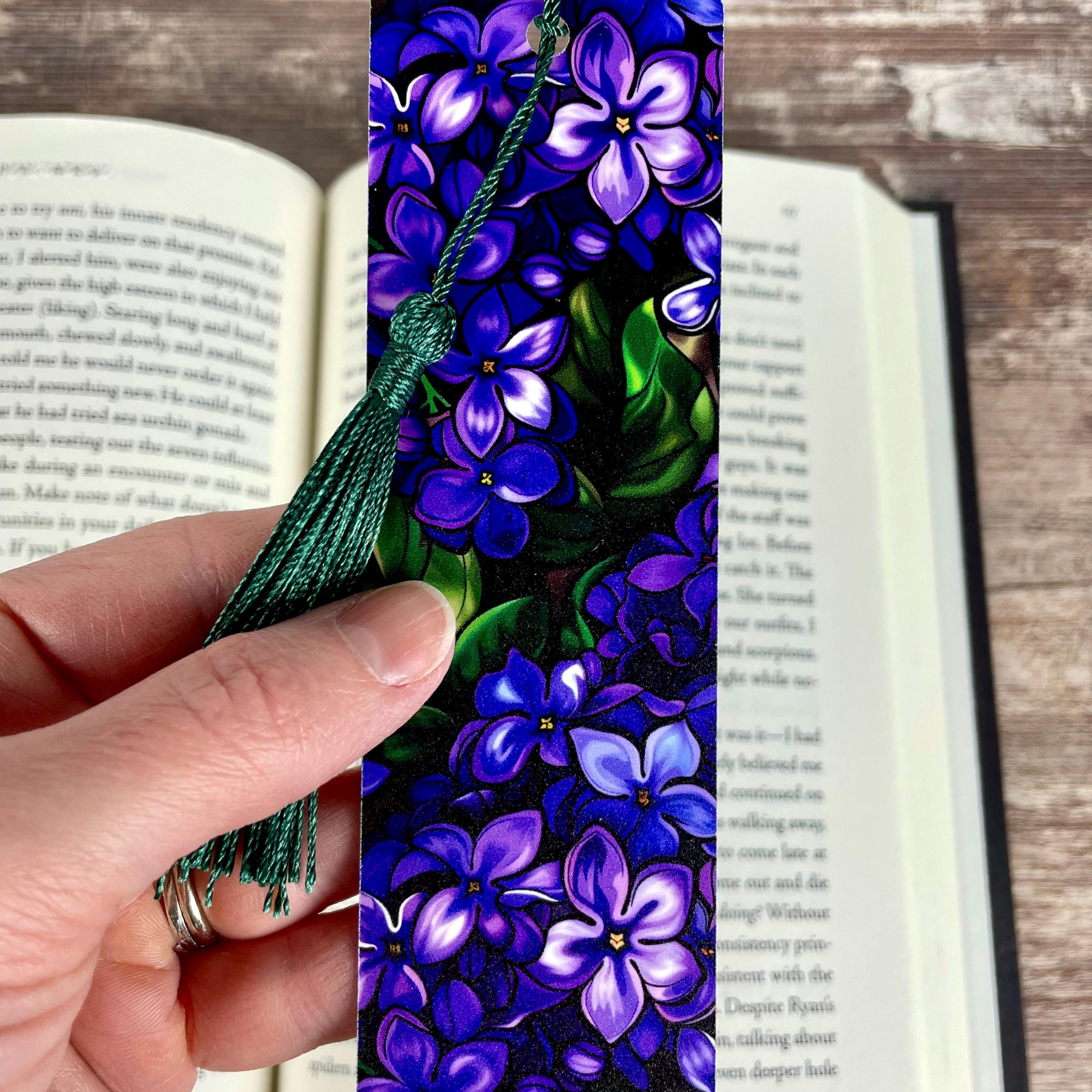 Lilac Floral Bookmark for Flower Lovers, a Spring Book Accessory or Teacher Appreciation Gift for Readers and Gardeners