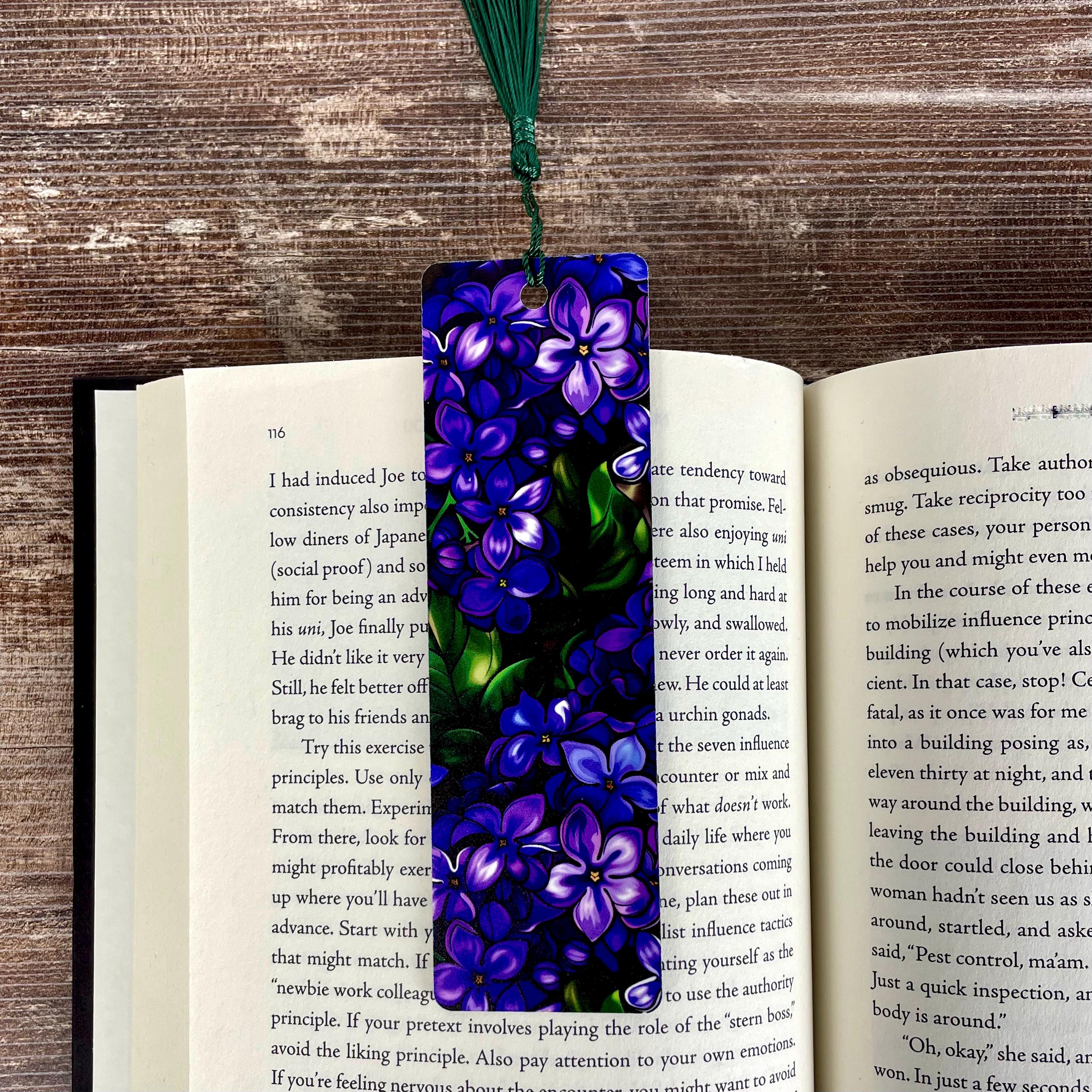 Lilac Floral Bookmark for Flower Lovers, a Spring Book Accessory or Teacher Appreciation Gift for Readers and Gardeners