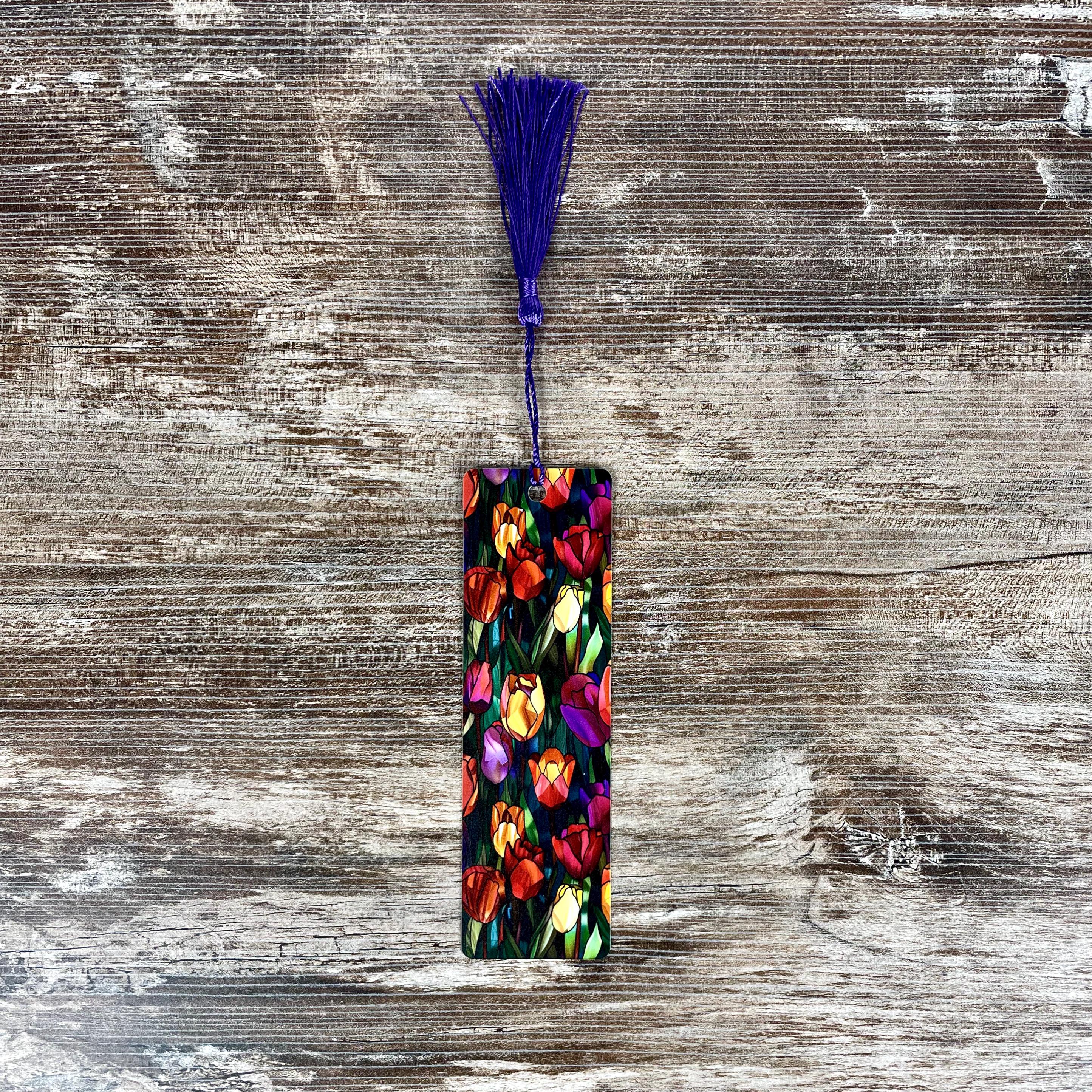 Tulip Floral Bookmark for Teacher Gift Basket or Bookish Gift for Mother's Day and Flower Lovers