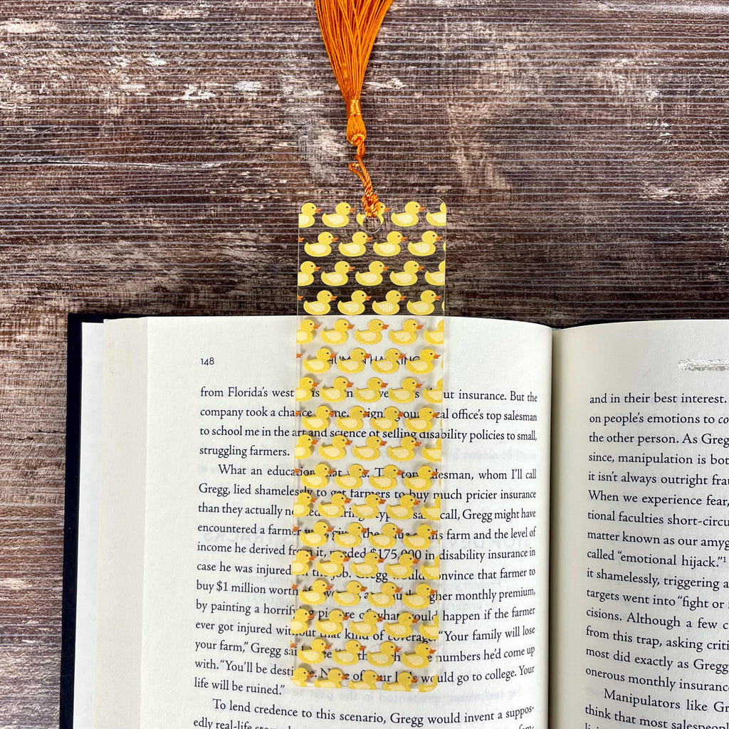 Rubber Duck Bookmark for Teacher Gift Baskets, Birthday Gifts or Stocking Stuffers for Rubber Duck Lovers and Young Readers