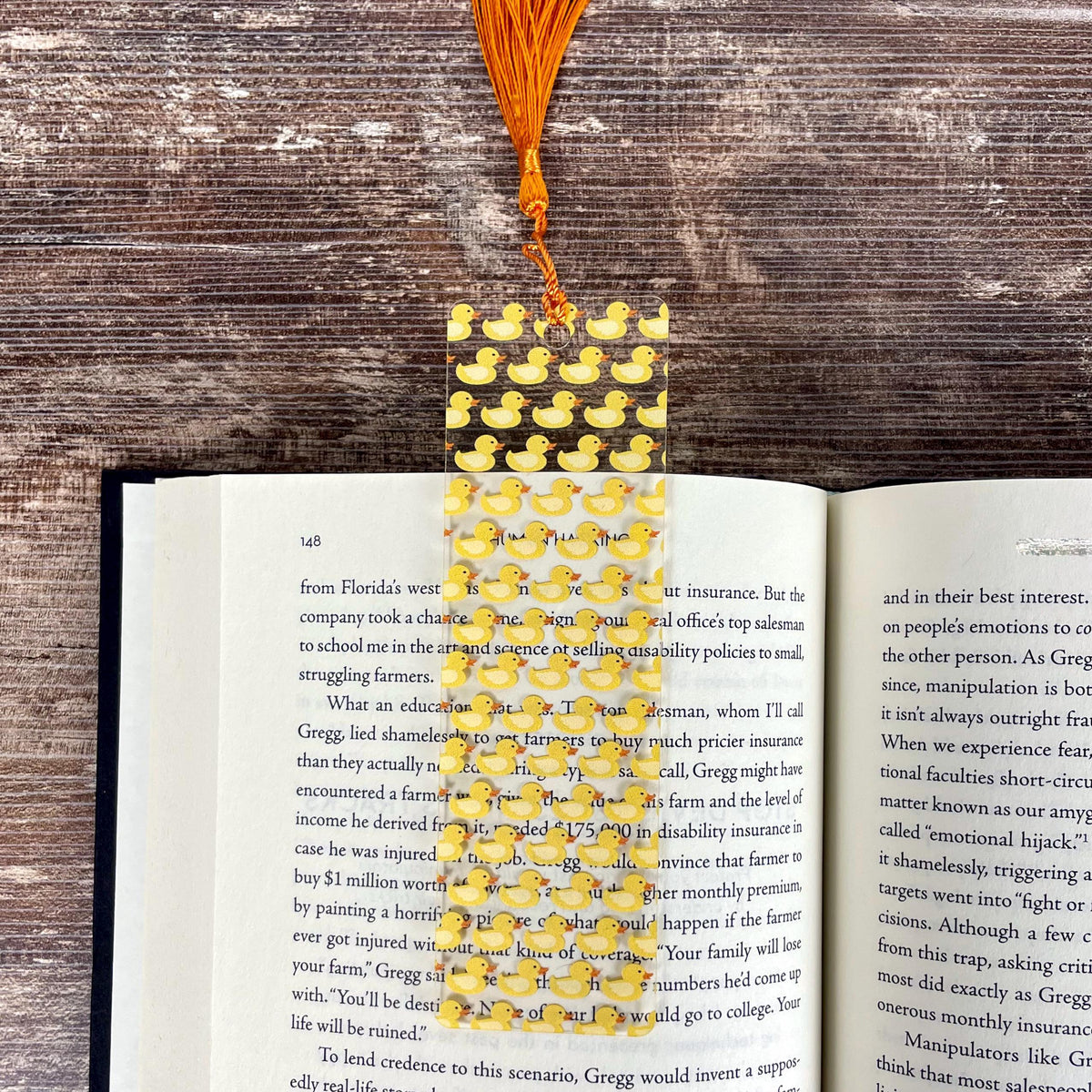 Rubber Duck Bookmark for Teacher Gift Baskets, Birthday Gifts or Stocking Stuffers for Rubber Duck Lovers and Young Readers