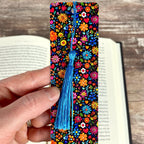 Retro Floral Bookmark Makes a Colorful Teacher Gift or Bookish Birthday Gift for Flower Lovers and Readers