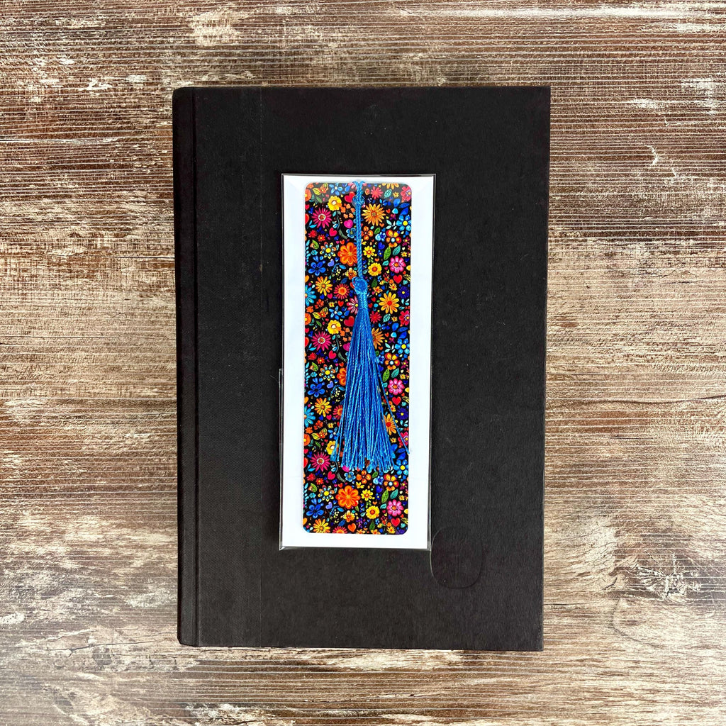 Retro Floral Bookmark Makes a Colorful Teacher Gift or Bookish Birthday Gift for Flower Lovers and Readers