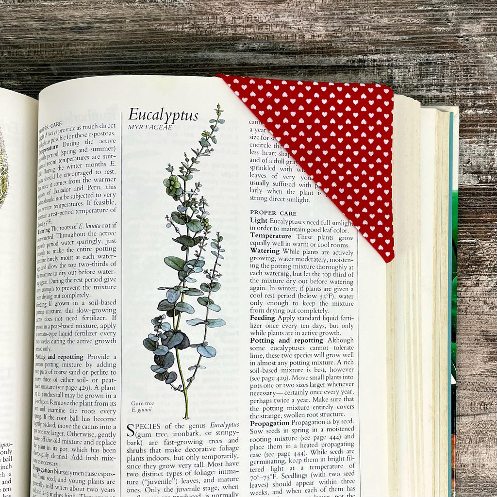 Heart Bookmark | Fabric Bookmark | Book Lover Gift | Valentine Gift | Reader Gift