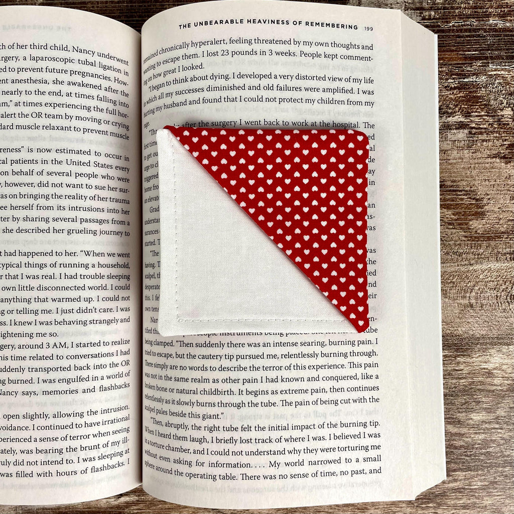 Heart Bookmark | Fabric Bookmark | Book Lover Gift | Valentine Gift | Reader Gift