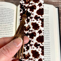 Brown Cow Print Bookmark Makes a Western Teacher Gift or Stocking Stuffer for Country Girls and Book Lovers