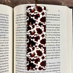 Brown Cow Print Bookmark Makes a Western Teacher Gift or Stocking Stuffer for Country Girls and Book Lovers