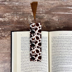 Brown Cow Print Bookmark Makes a Western Teacher Gift or Stocking Stuffer for Country Girls and Book Lovers