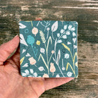 Teal Botanical Bookmark for Garden Lovers Makes a Thoughtful Book Club Exchange Gift