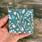 Teal Botanical Bookmark for Garden Lovers Makes a Thoughtful Book Club Exchange Gift