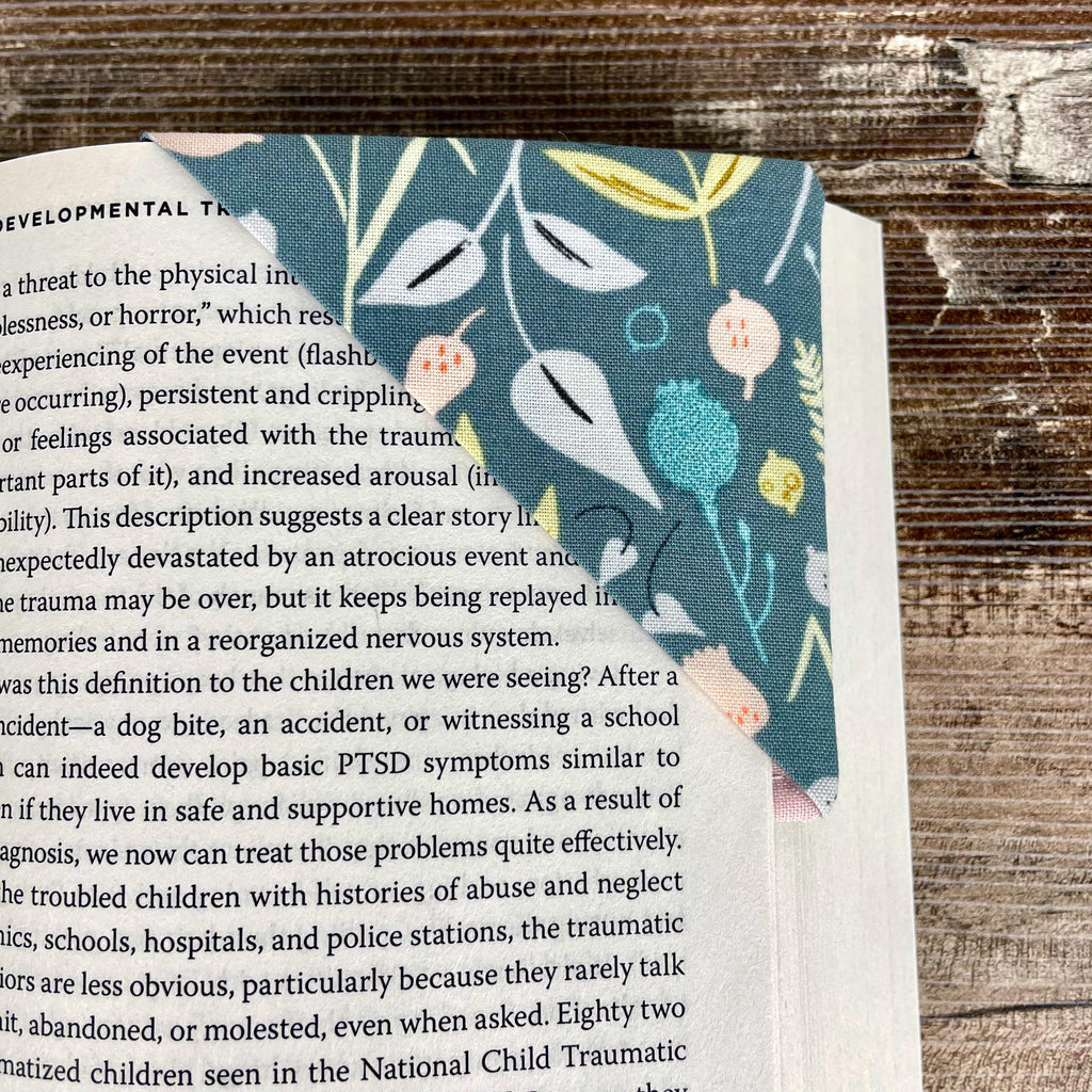 Teal Botanical Bookmark for Garden Lovers Makes a Thoughtful Book Club Exchange Gift