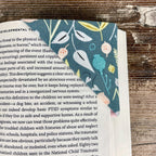 Teal Botanical Bookmark for Garden Lovers Makes a Thoughtful Book Club Exchange Gift