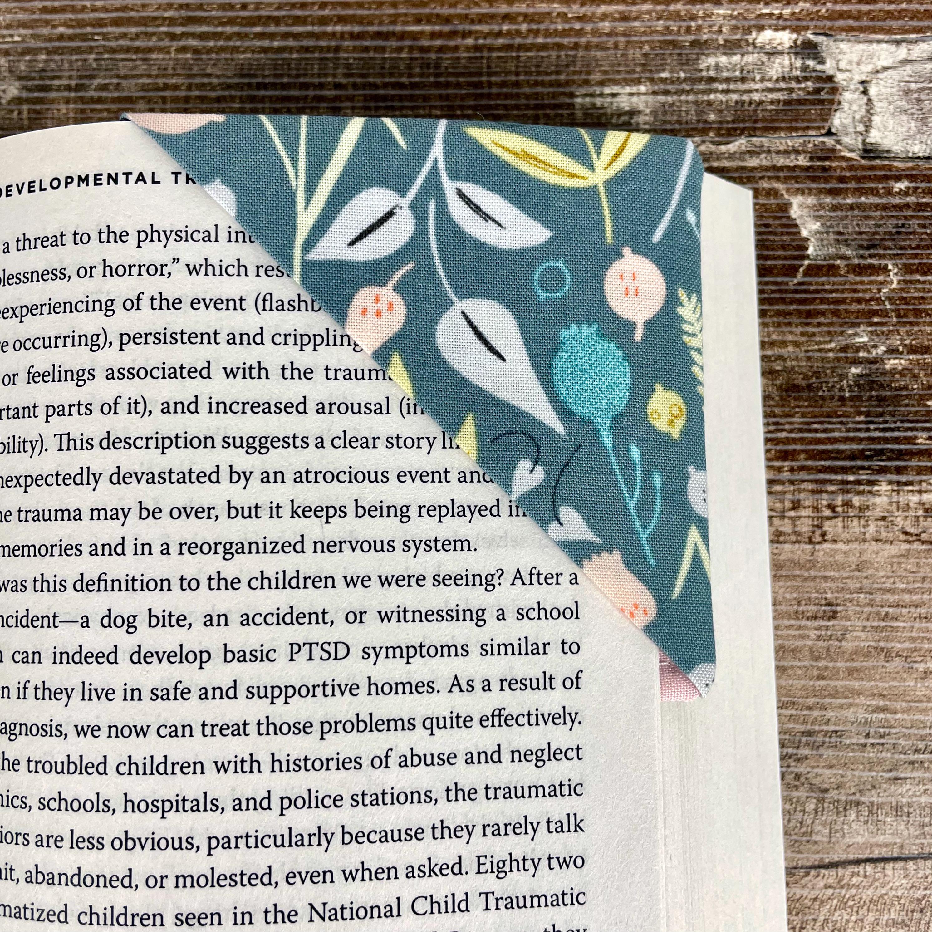 Teal Botanical Bookmark for Garden Lovers Makes a Thoughtful Book Club Exchange Gift