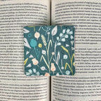 Teal Botanical Bookmark for Garden Lovers Makes a Thoughtful Book Club Exchange Gift