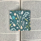 Teal Botanical Bookmark for Garden Lovers Makes a Thoughtful Book Club Exchange Gift