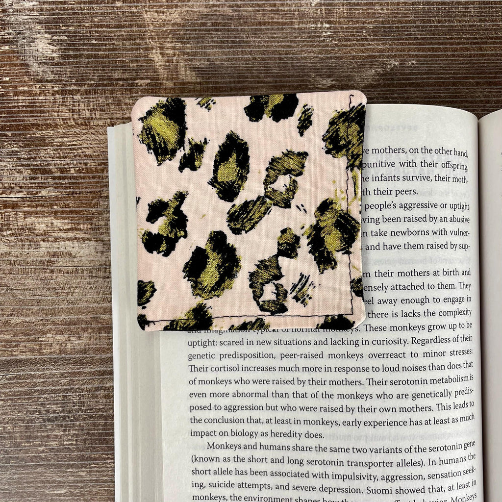 Pink Leopard Bookmark for Leopard Print Lovers Makes a Fun Birthday Gift for Women Who Love Books