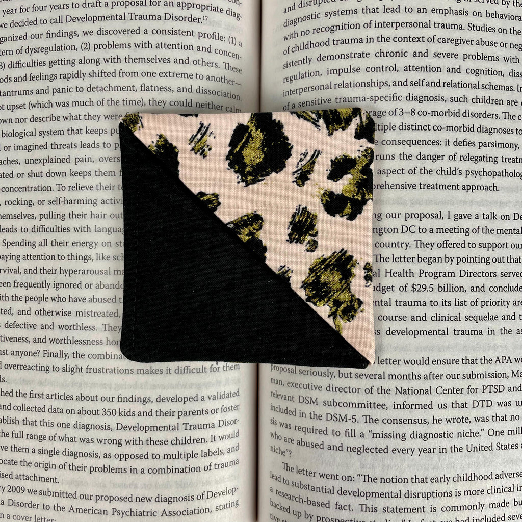 Pink Leopard Bookmark for Leopard Print Lovers Makes a Fun Birthday Gift for Women Who Love Books