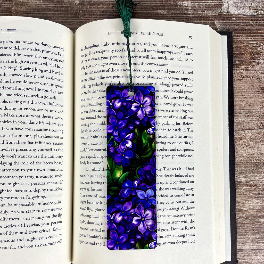 Lilac Floral Bookmark for Flower Lovers, a Spring Book Accessory or Teacher Appreciation Gift for Readers and Gardeners