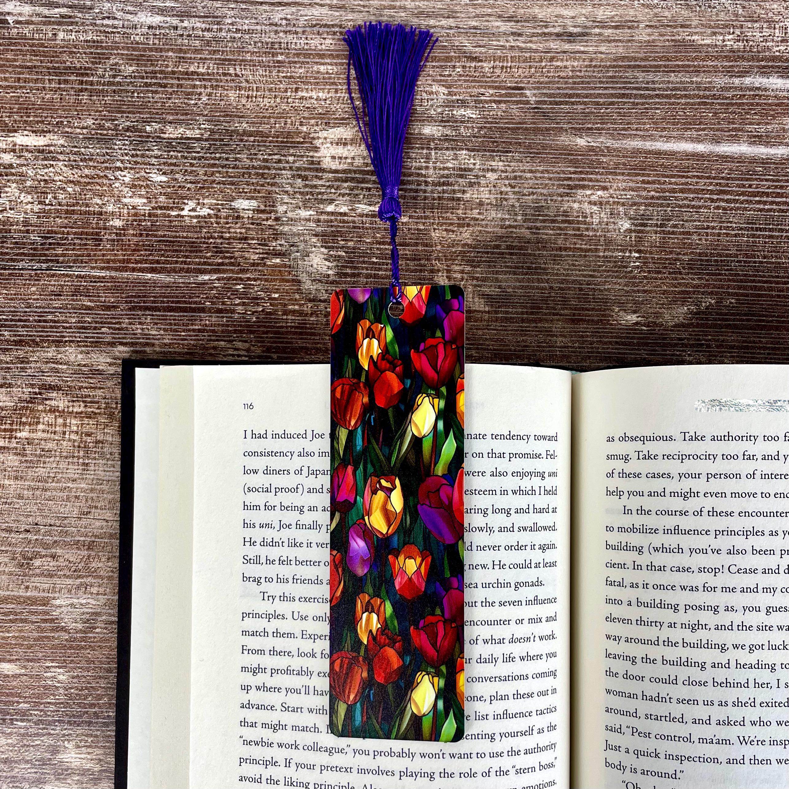 Tulip Floral Bookmark for Teacher Gift Basket or Bookish Gift for Mother's Day and Flower Lovers