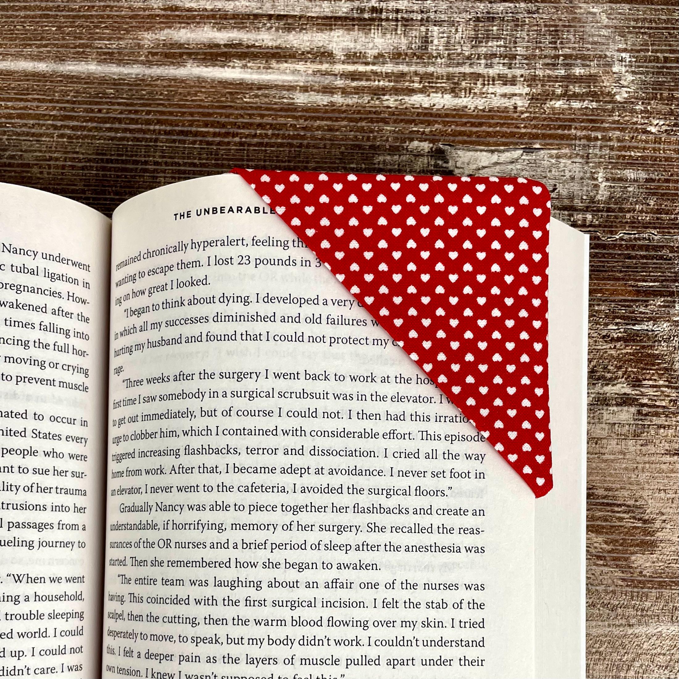 Heart Bookmark | Fabric Bookmark | Book Lover Gift | Valentine Gift | Reader Gift