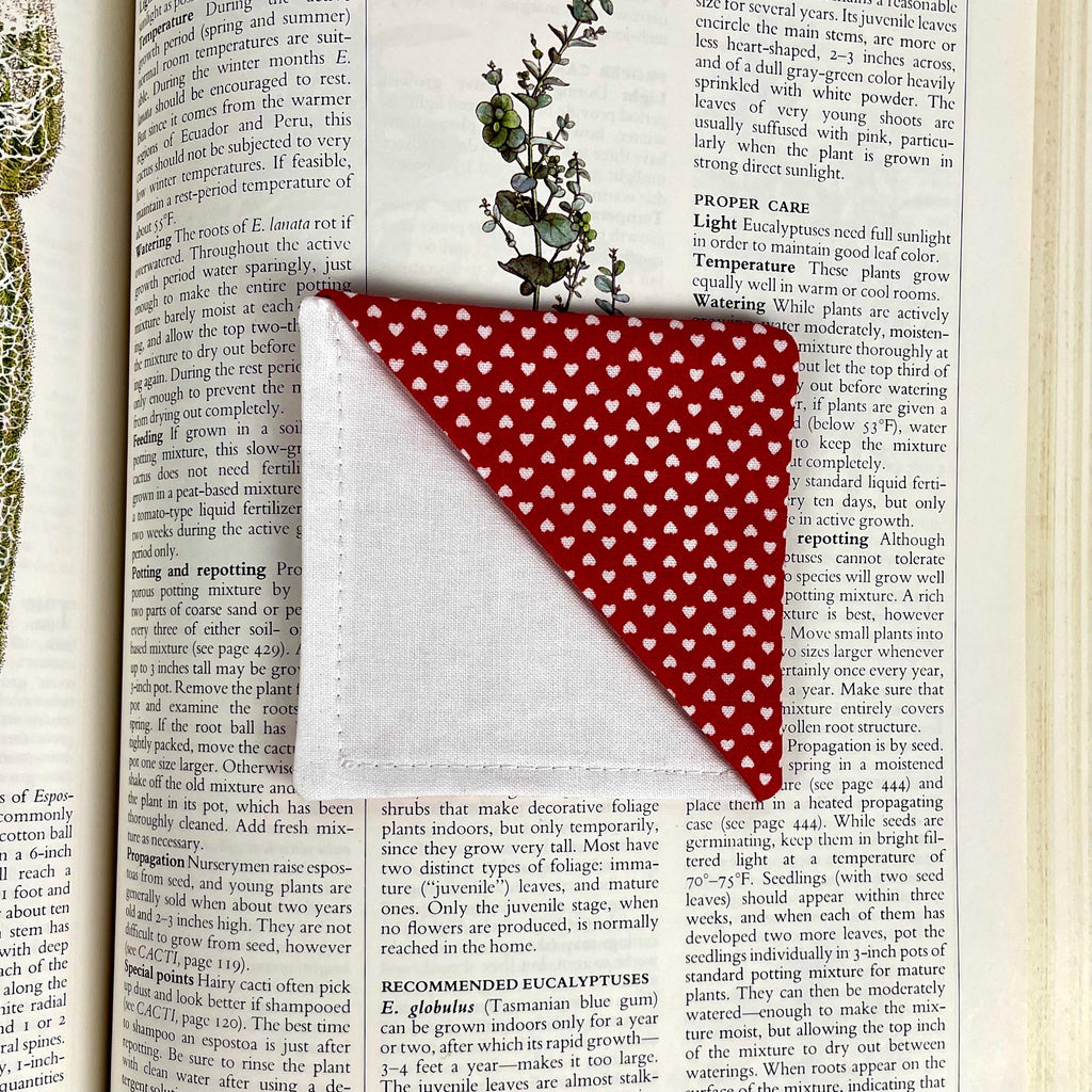 Heart Bookmark | Fabric Bookmark | Book Lover Gift | Valentine Gift | Reader Gift