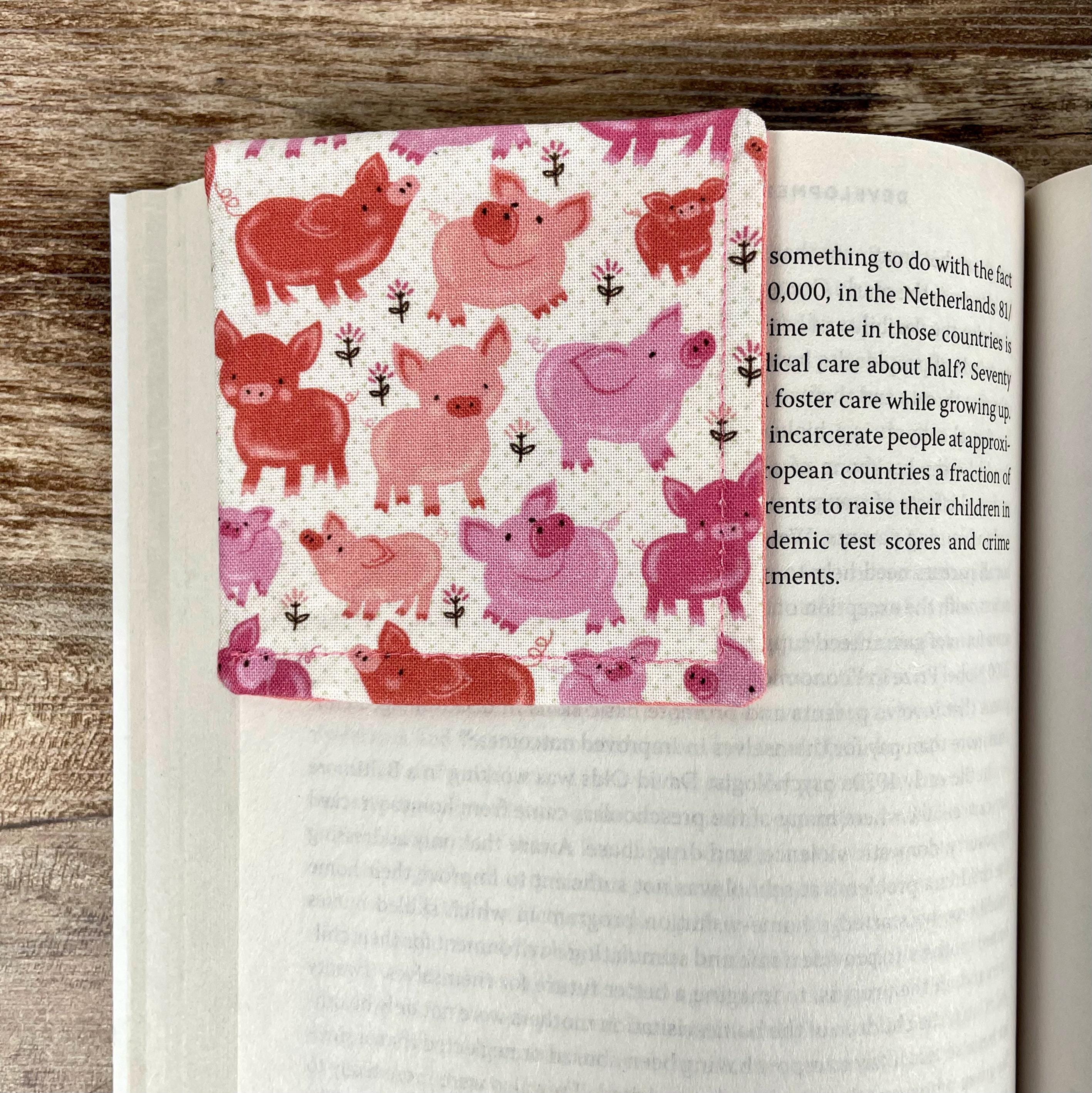Pig Bookmark for Pig Lovers Makes a Fun Birthday Gift, Secret Santa Gift or Stocking Stuffer