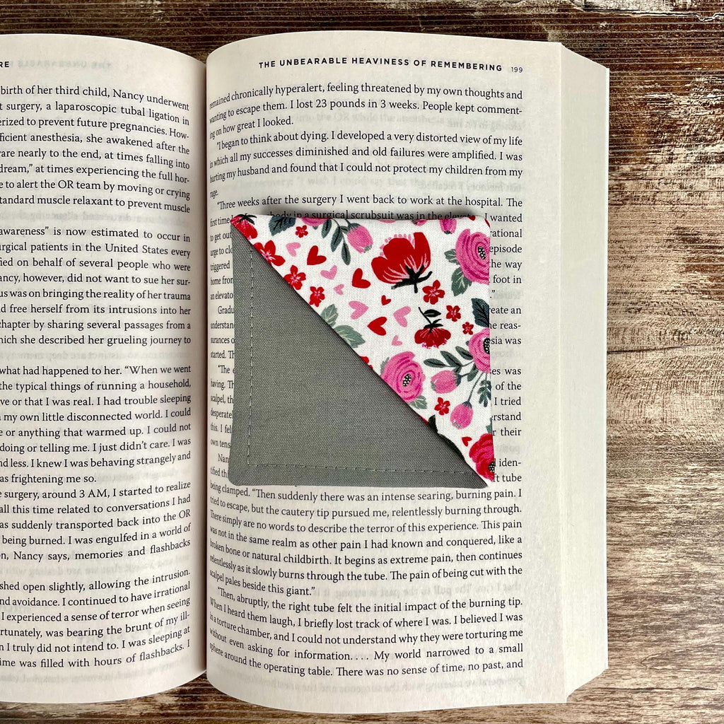 Floral Bookmark | Fabric Bookmark | Book Lover Gift | Valentine Gift | Reader Gift