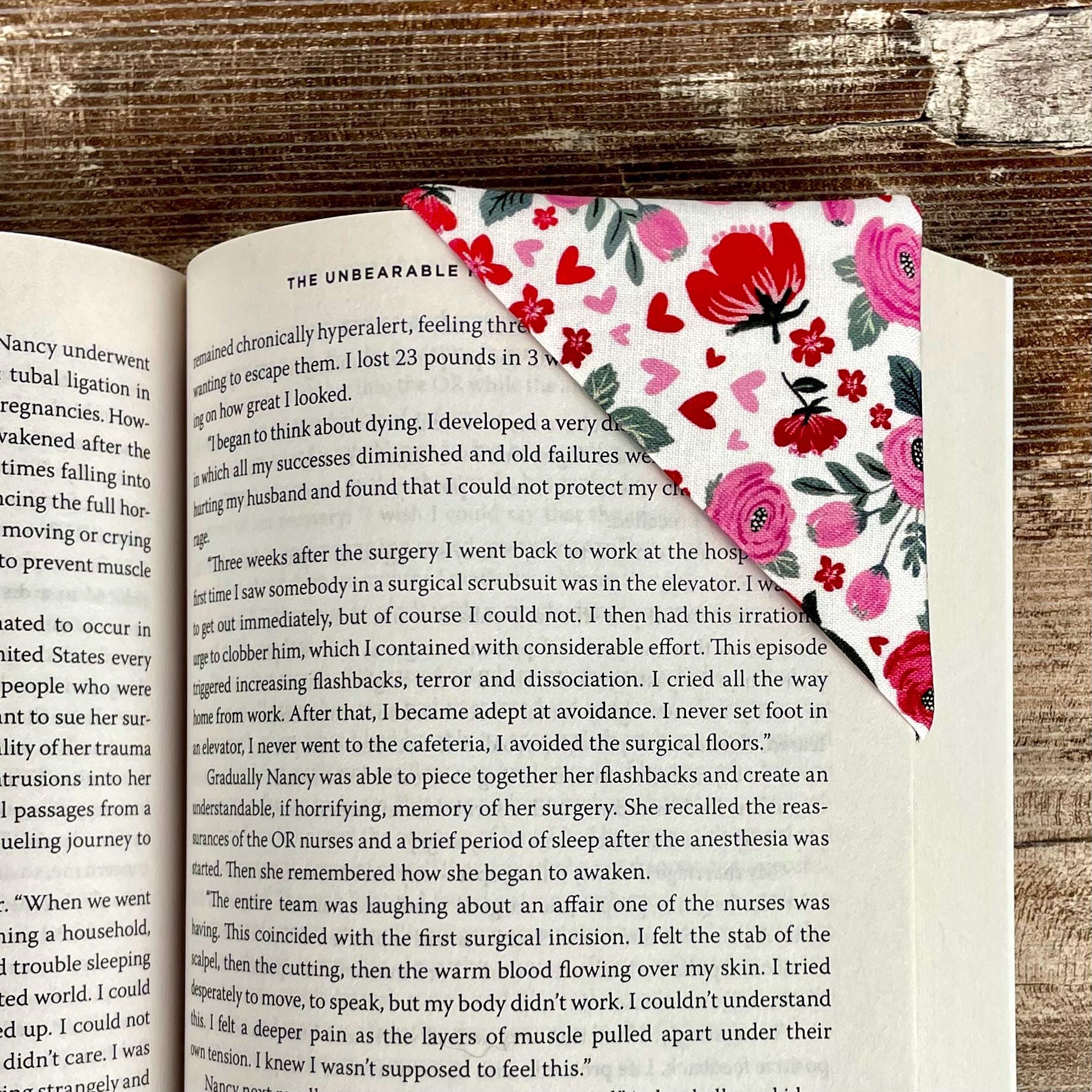 Floral Bookmark | Fabric Bookmark | Book Lover Gift | Valentine Gift | Reader Gift