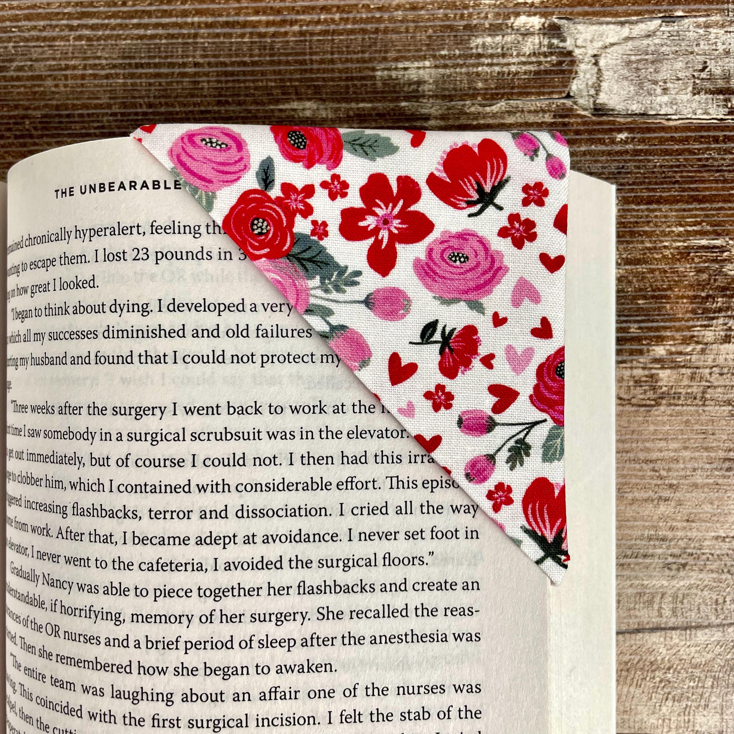 Floral Bookmark | Fabric Bookmark | Book Lover Gift | Valentine Gift | Reader Gift