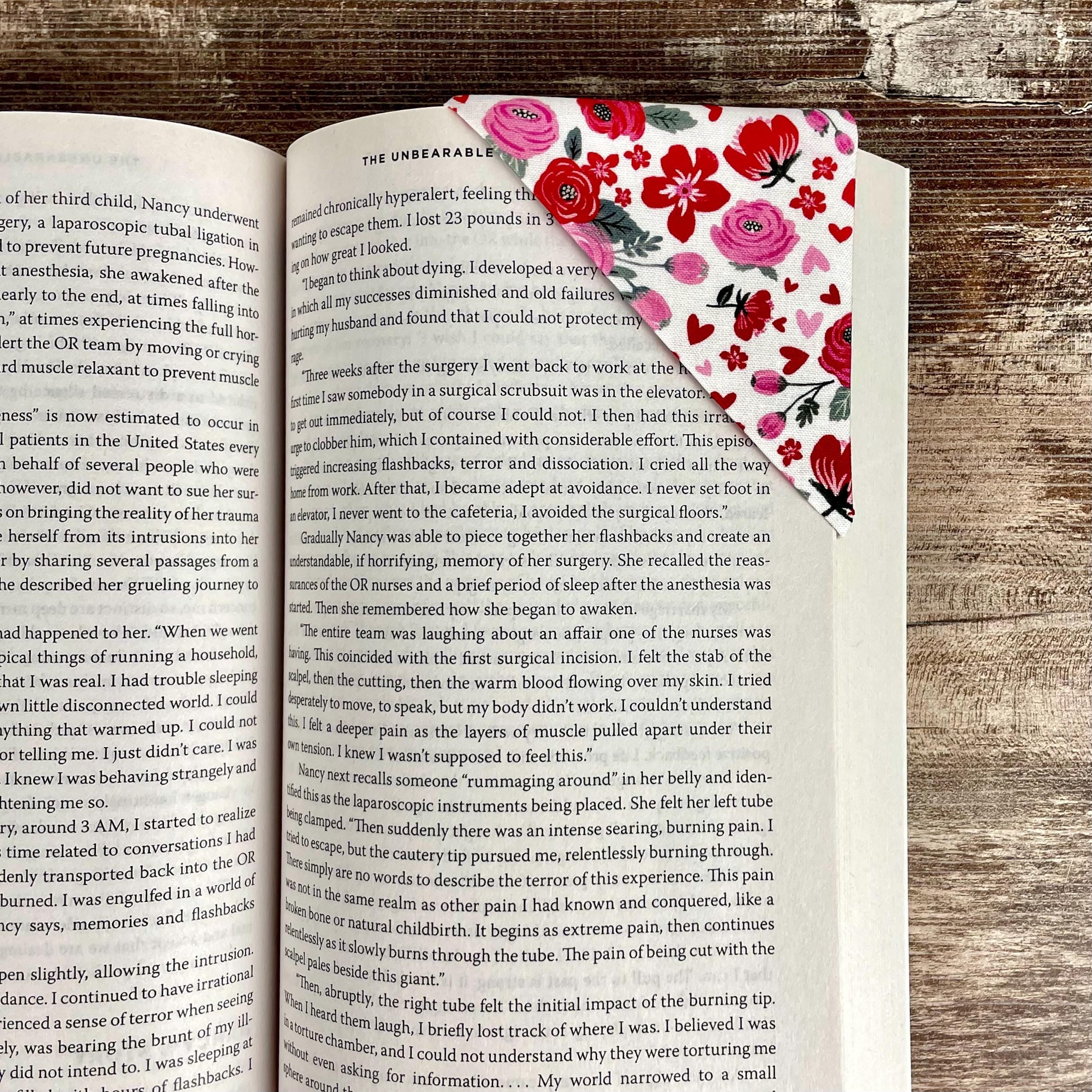 Floral Bookmark | Fabric Bookmark | Book Lover Gift | Valentine Gift | Reader Gift