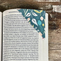 Teal Botanical Bookmark for Garden Lovers Makes a Thoughtful Book Club Exchange Gift