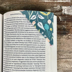 Teal Botanical Bookmark for Garden Lovers Makes a Thoughtful Book Club Exchange Gift
