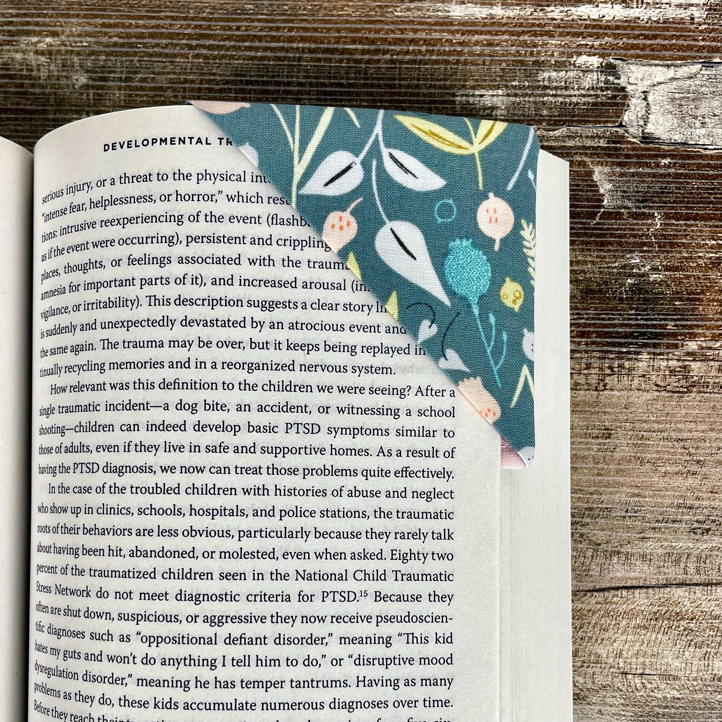 Teal Botanical Bookmark for Garden Lovers Makes a Thoughtful Book Club Exchange Gift