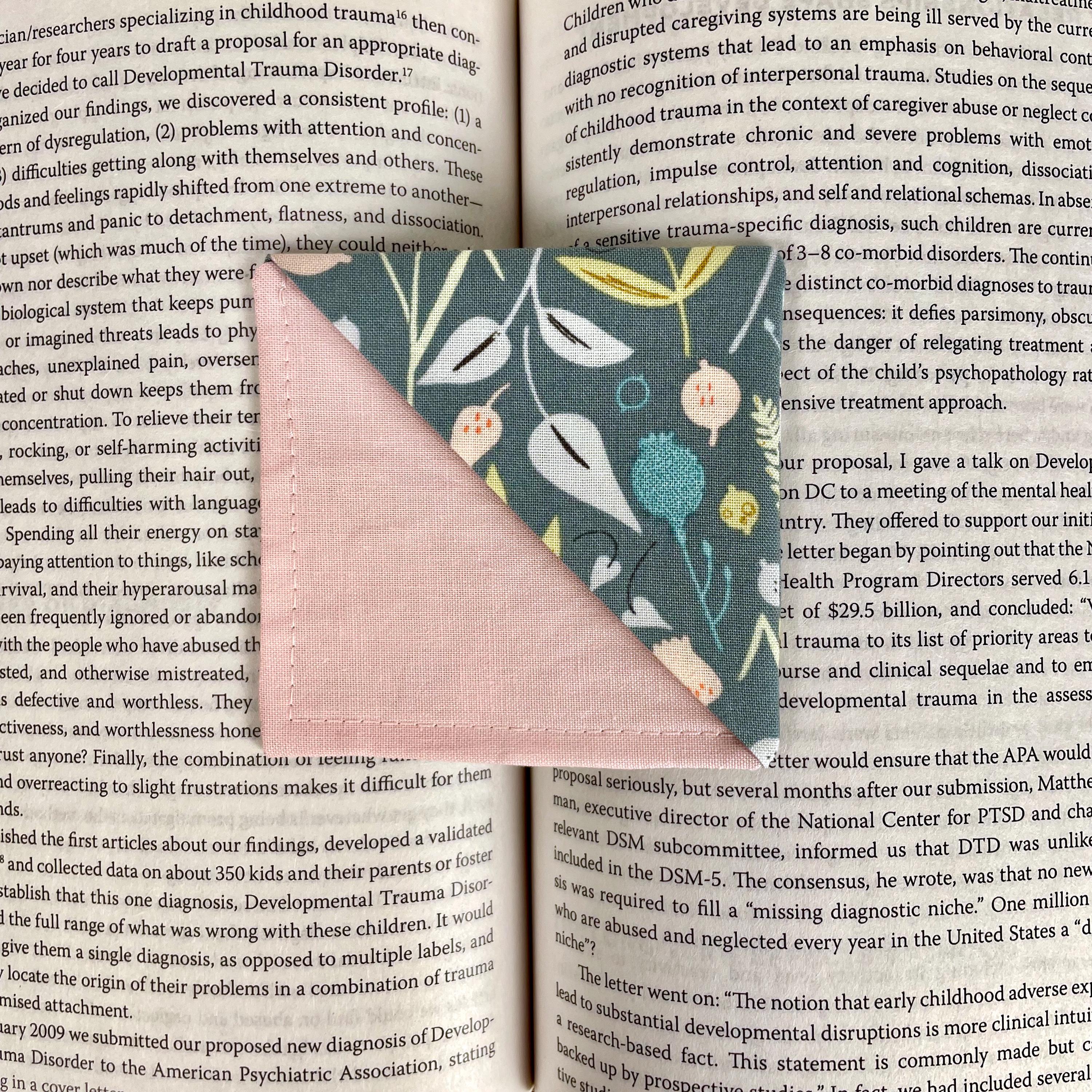 Teal Botanical Bookmark for Garden Lovers Makes a Thoughtful Book Club Exchange Gift