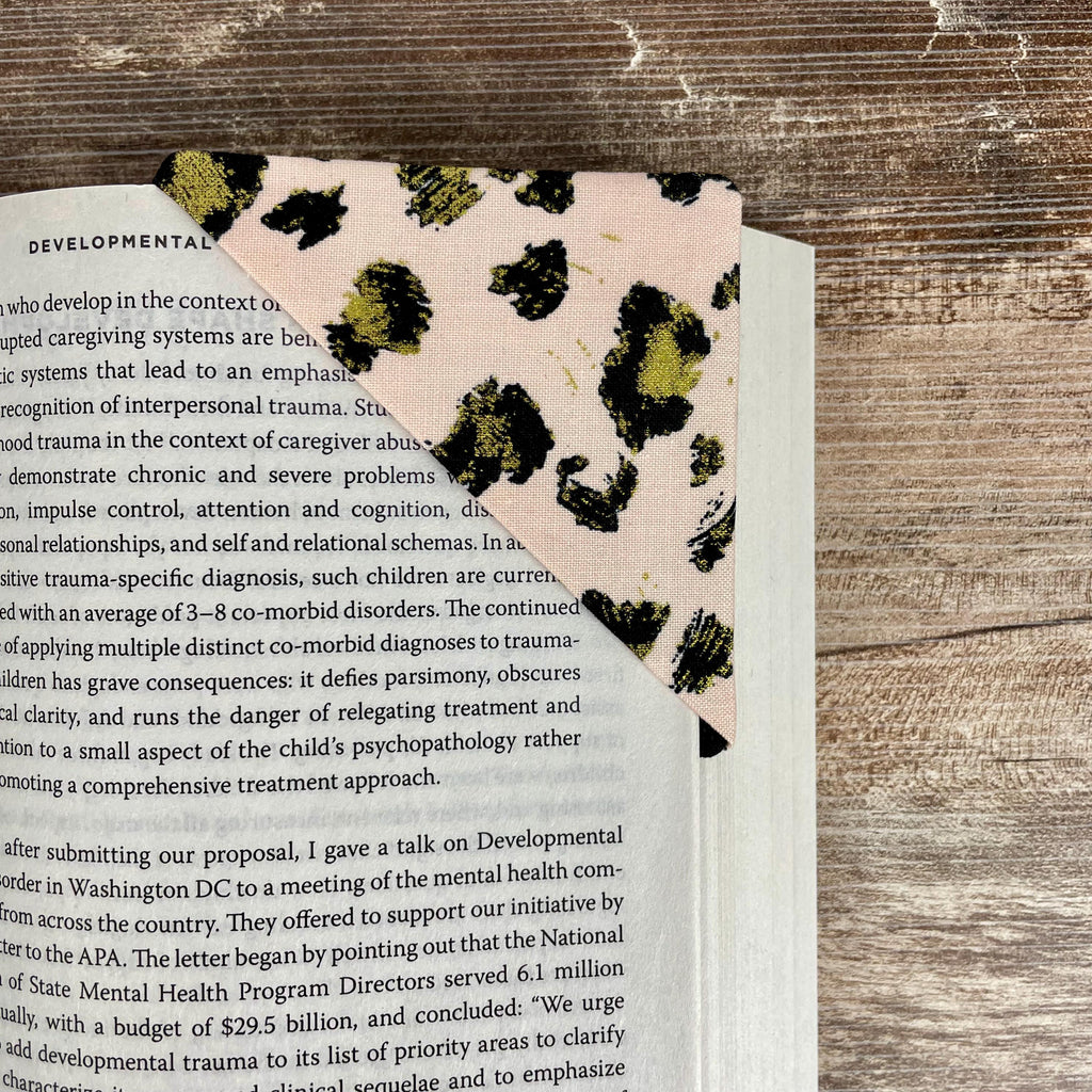 Pink Leopard Bookmark for Leopard Print Lovers Makes a Fun Birthday Gift for Women Who Love Books