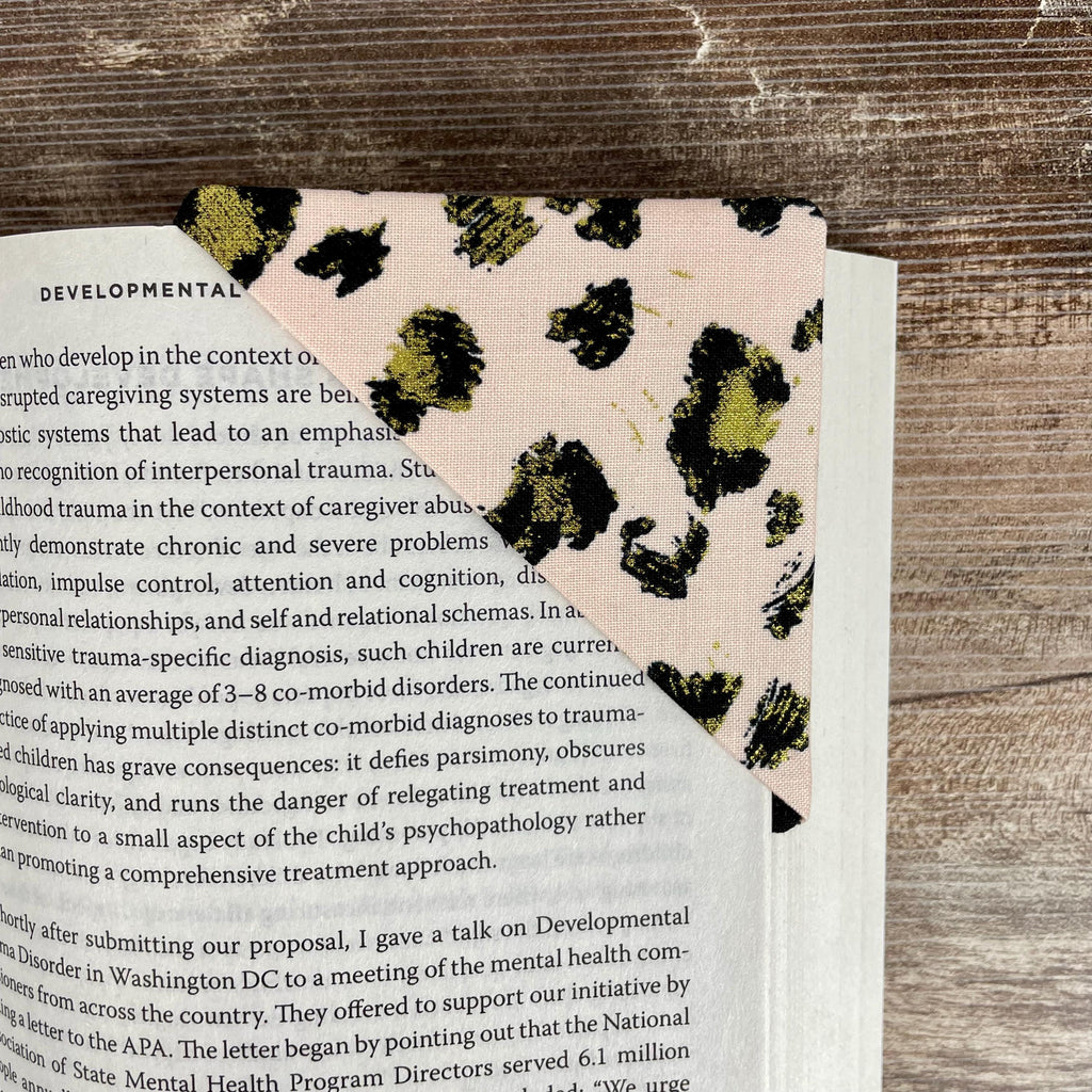 Pink Leopard Bookmark for Leopard Print Lovers Makes a Fun Birthday Gift for Women Who Love Books