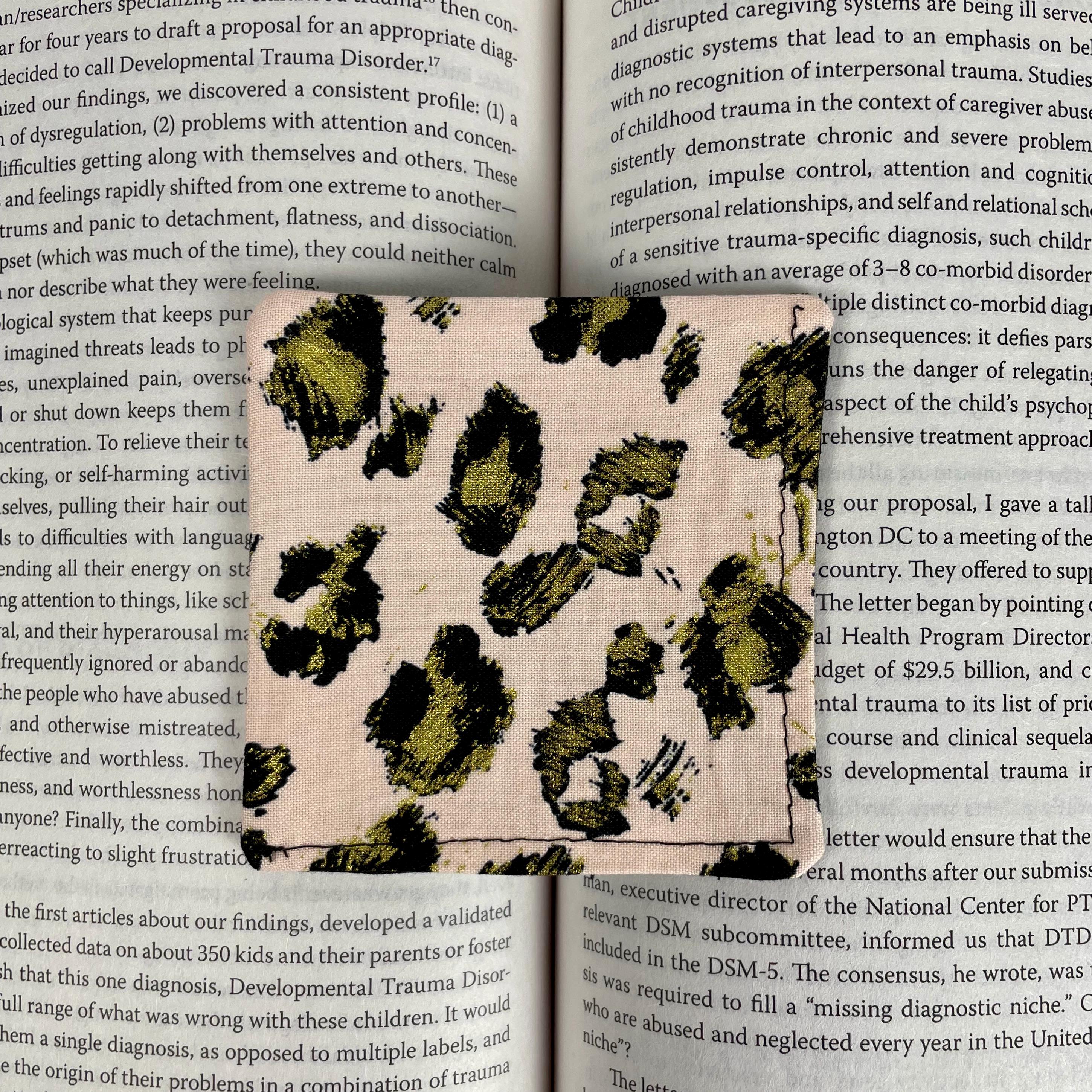 Pink Leopard Bookmark for Leopard Print Lovers Makes a Fun Birthday Gift for Women Who Love Books
