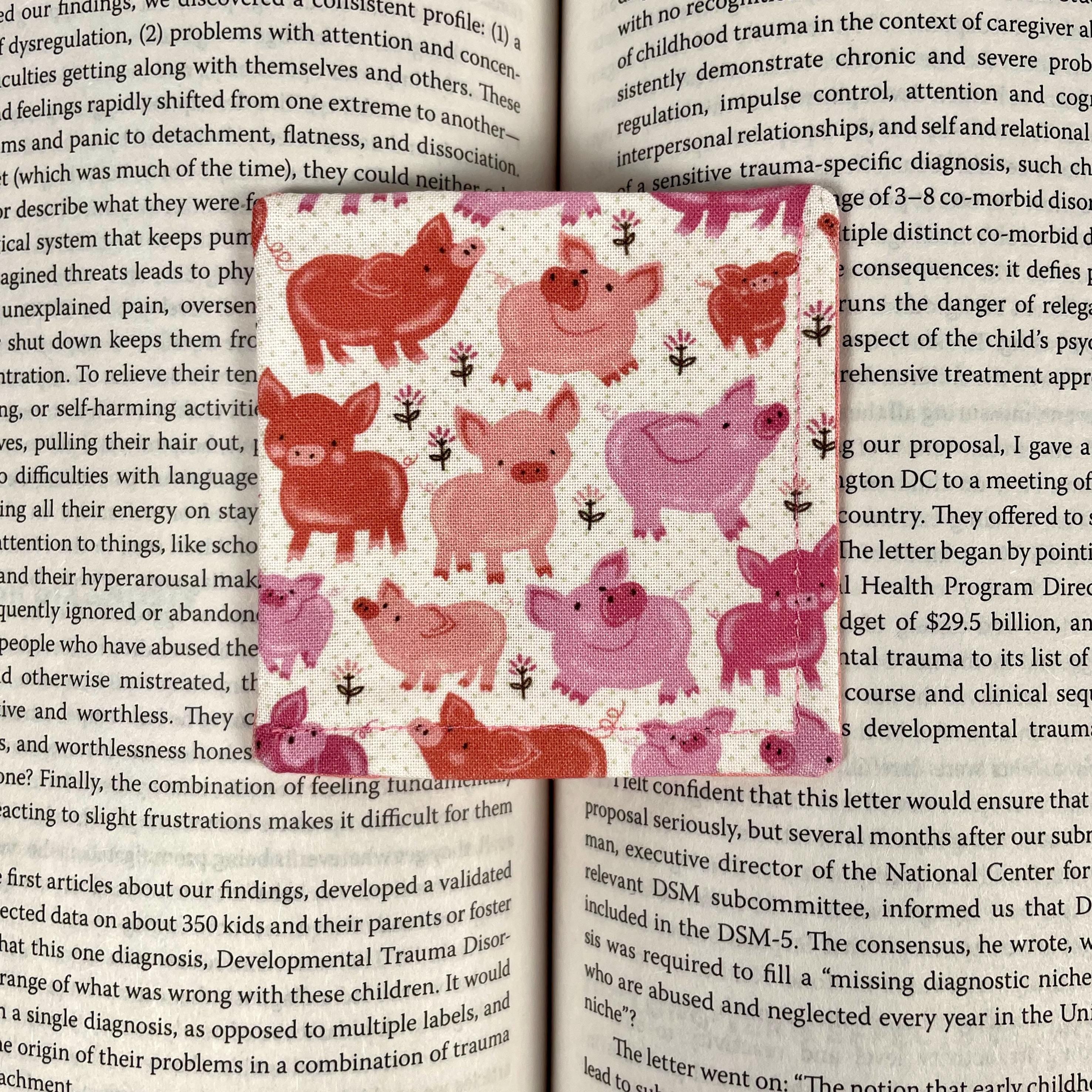 Pig Bookmark for Pig Lovers Makes a Fun Birthday Gift, Secret Santa Gift or Stocking Stuffer