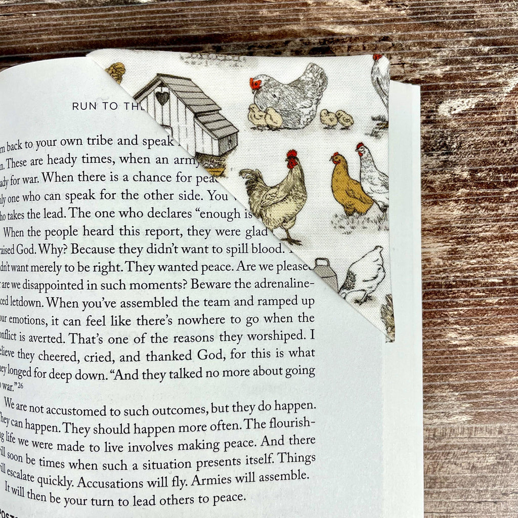 Chicken Bookmark for Chicken Lovers Makes a Farmhouse Gift for Backyard Chicken Keepers and Homesteaders