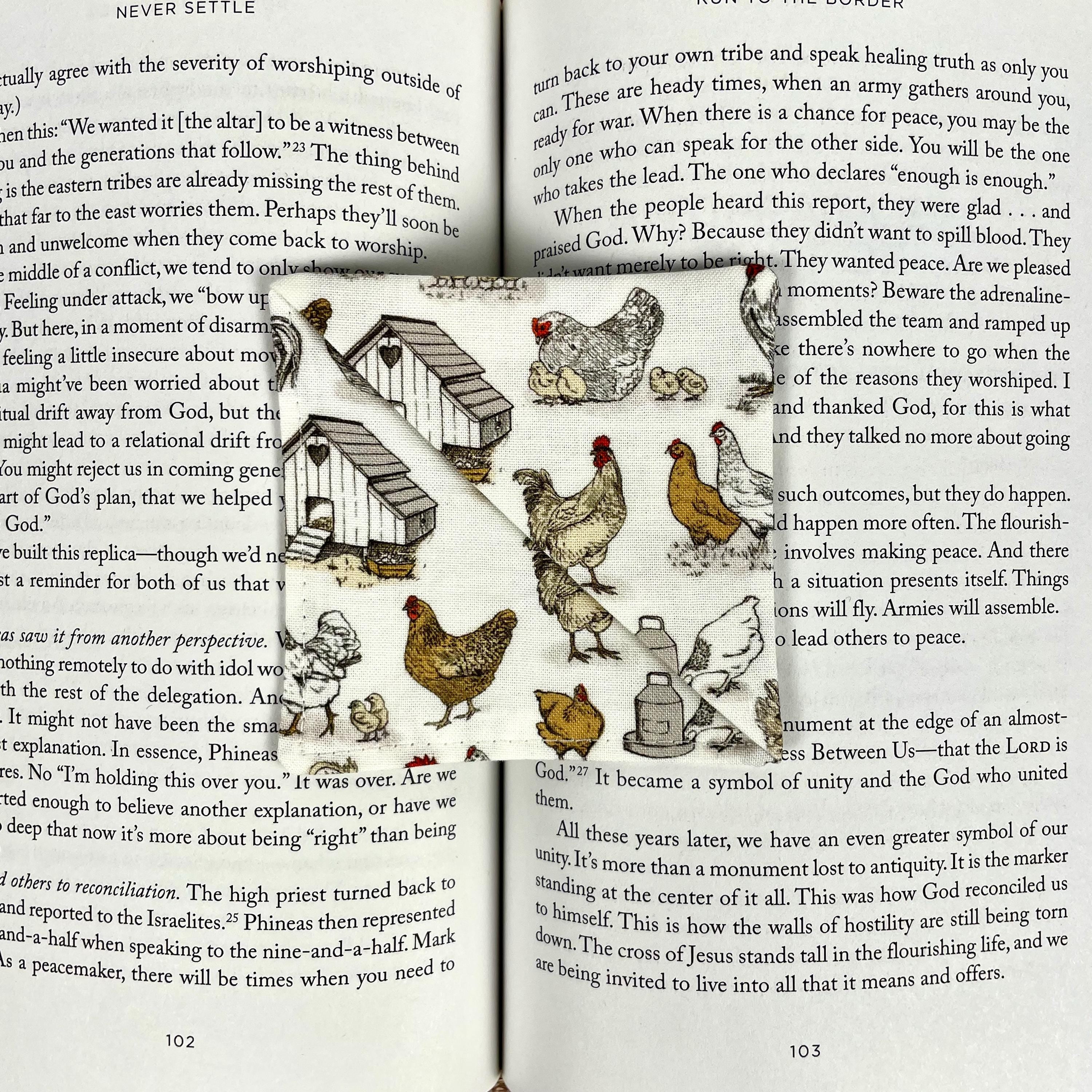 Chicken Bookmark for Chicken Lovers Makes a Farmhouse Gift for Backyard Chicken Keepers and Homesteaders