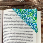 Blue Daisy Bookmark for Flower Lovers Makes a Thoughtful Teacher Appreciation Gift or Book Club Exchange Gift