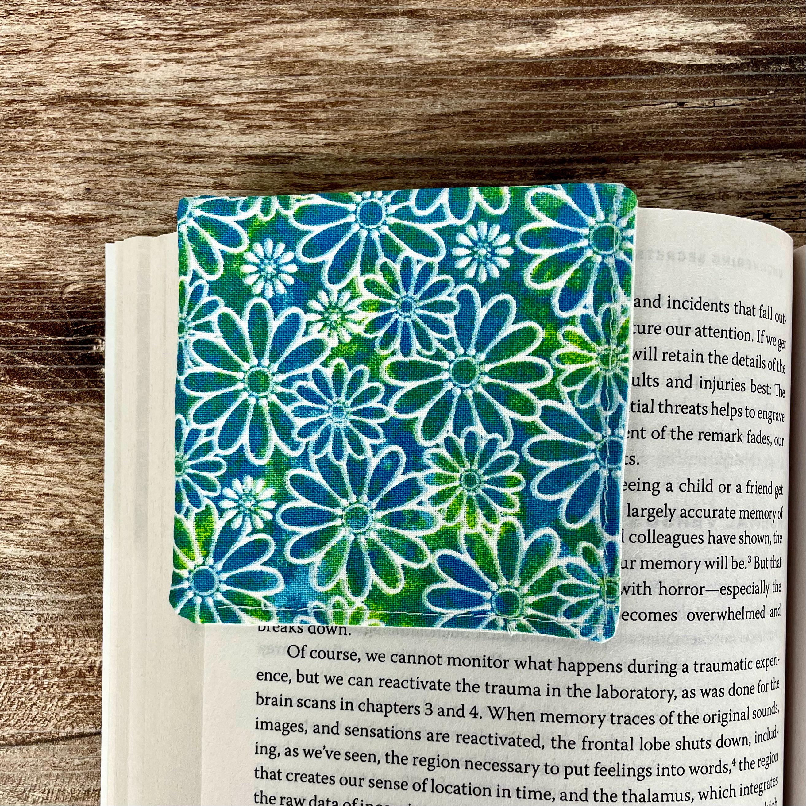 Blue Daisy Bookmark for Flower Lovers Makes a Thoughtful Teacher Appreciation Gift or Book Club Exchange Gift